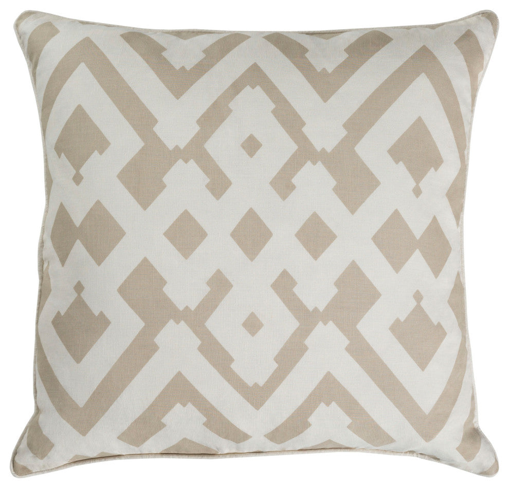 Surya Large Zig Zag White Pillow Cover 20"H X 20"W