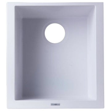 ALFI brand AB1720UM Alfi Trade 16-1/8" Undermount Single Basin - White