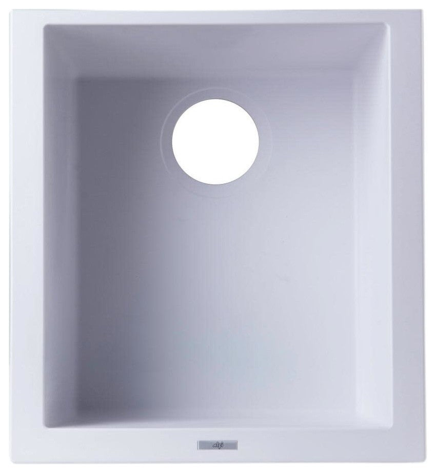 ALFI brand AB1720UM Alfi Trade 16-1/8" Undermount Single Basin - White