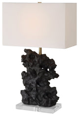Uttermost Basalt Black Stone Table Lamp