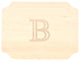 BigWood Boards Scalloped Monogram Maple Cheese Board, B
