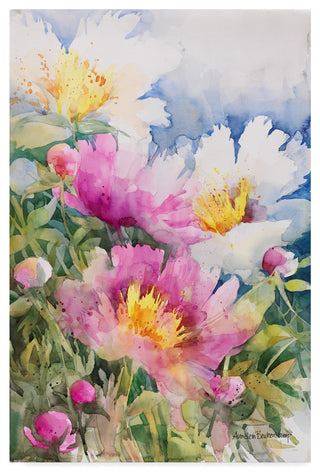 Annelein Beukenkamp 'Peony Performance' Canvas Art