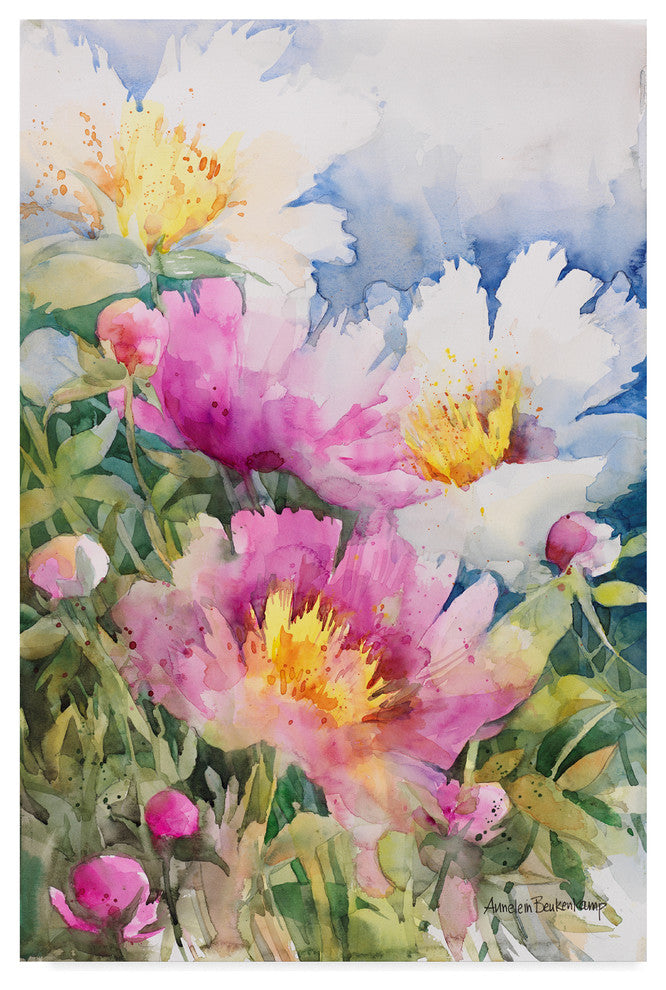 Annelein Beukenkamp 'Peony Performance' Canvas Art