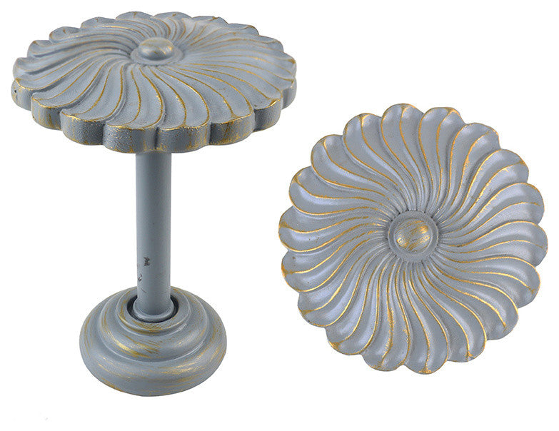 Sierra Drapery Medallion Holdback, Gilded Gray