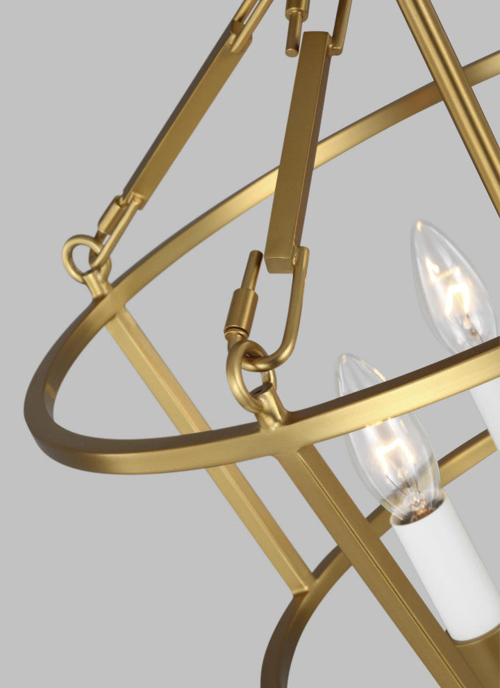 Marston Semi Flush Mount, Burnished Brass