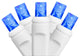 50 Piece Blue LED Wide Angle Christmas Lights 4" Bulb Spacing, White Wire