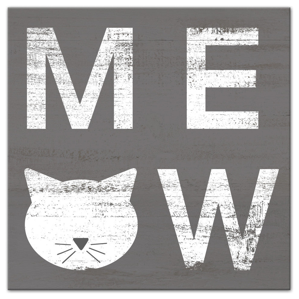 Designs Direct Meow 20x20 Canvas Wall Art