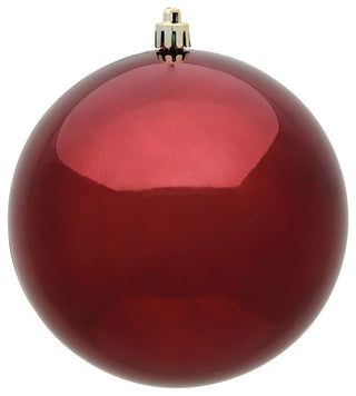 Vickerman 3" Burgundy Shiny Ball Ornament, 32 per Box
