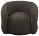 Roxbury Boucle Fabric Upholstered Swivel Accent Chair, Brown