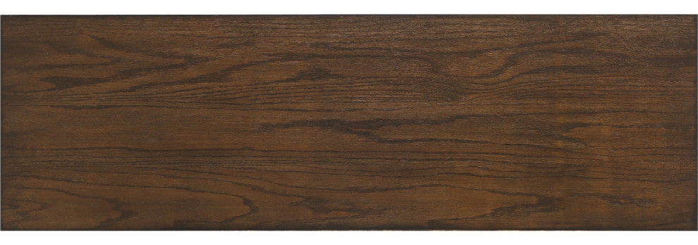 Wood Dining Bench, Dark Oak Finish
