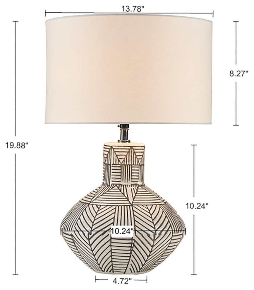 Boho Ceramic Table Lamp