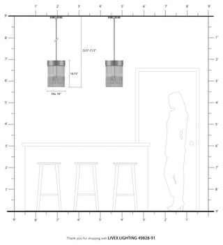 Livex Lighting Norwich 3 Light Brushed Nickel Chandelier