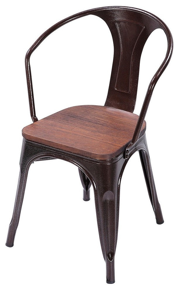 High Quality Set of 2 Tolix Style Armchair, Copper