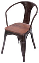High Quality Set of 2 Tolix Style Armchair, Copper