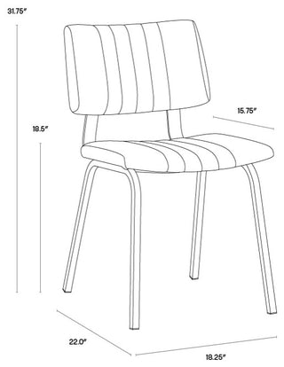 Berkley Dining Chair, Bravo Cognac, Set of 2