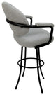 Swivel Counter 26", 30" or Extra Tall 34" Metal Bar Stool M-70, Hemsath Slate - Black, 26"
