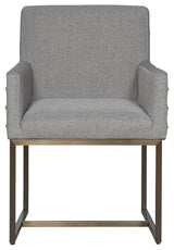 Cooper Modern Bronze Metal Leg Upholstered Arm Chair
