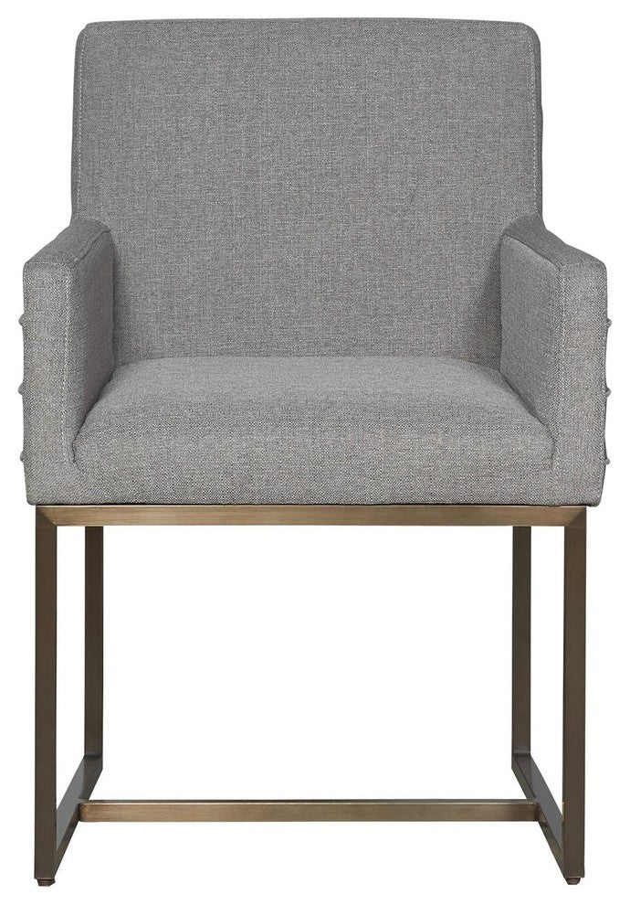Cooper Modern Bronze Metal Leg Upholstered Arm Chair