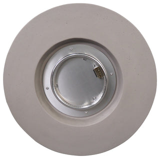 GDF Studio Leo Outdoor 31" Round Light Weight Concrete Gas Burning Fire Pit, Light Gray