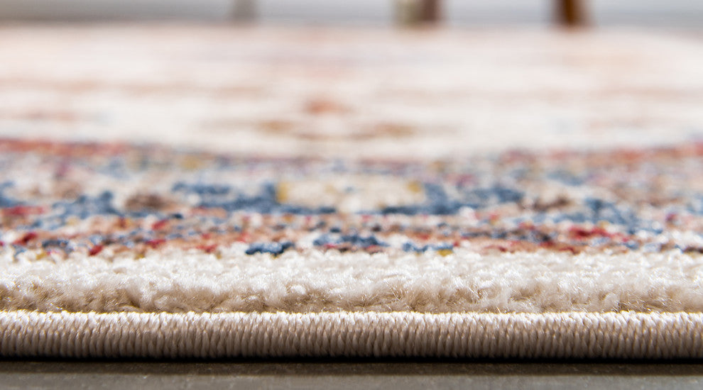 Unique Loom Cream Larissa Utopia 2' 0 x 6' 0 Runner Rug