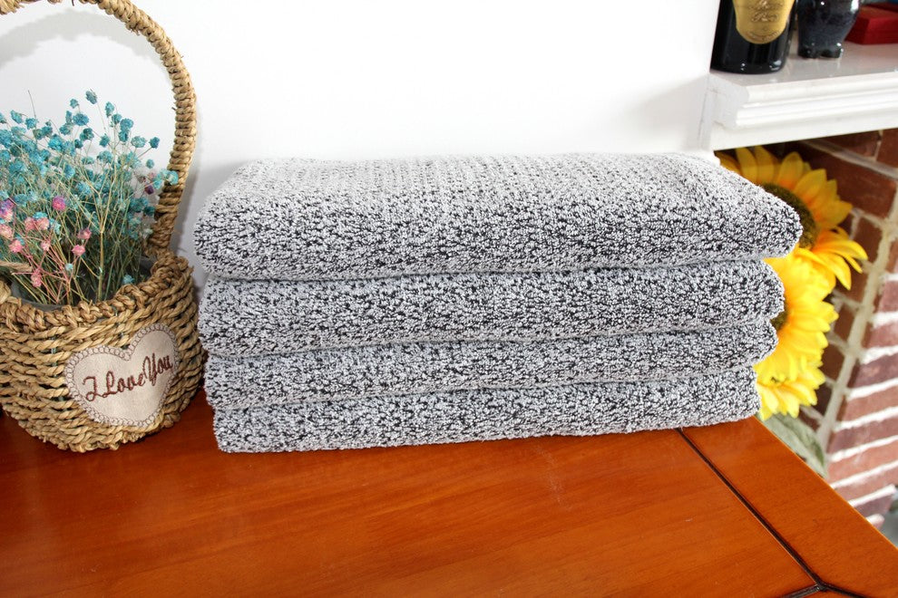Everplush Diamond Jacquard Bath Sheet Towel Set, Set of 2, Gray