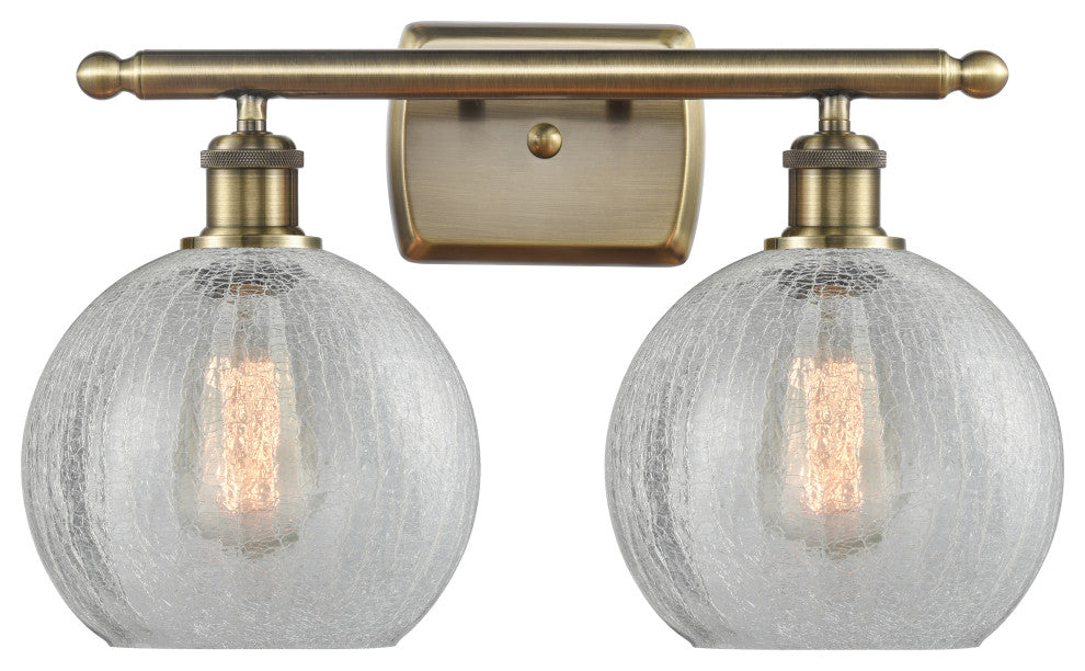 Innovations Lighting 516-2W-AB-G125-8 Athens 2 Light 16" Bath Vanity Light