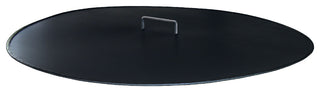 Solid Round Fire Pit Snuffer Cover, Stainless Steel, 27" Diameter