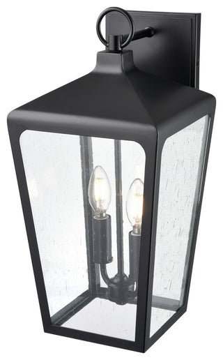 Brooks 2 Light 19" Tall Outdoor Wall Sconce Powder Coated Black