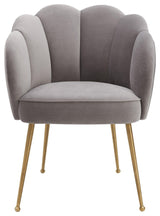 TOV Furniture Peony Grey Velvet Dining Chair