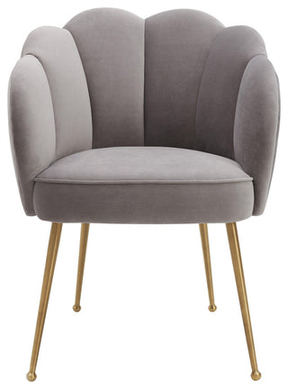TOV Furniture Peony Grey Velvet Dining Chair