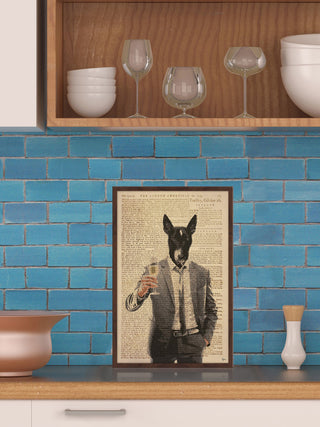 "Canine Cheers" Framed Painting Print, 24"x36"