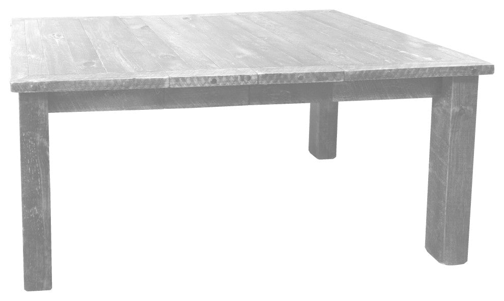 Barnwood Style Timber Peg Extension Table, Thunder White, 2-Leaf 36" X 72"