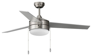 Maxim 89906 Trio 52" 3 Blade Indoor LED Ceiling Fan - Satin Nickel / Black
