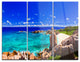 "Tropical Beach Panorama" Photo Metal Wall Art, 3 Panels, 36"x28"