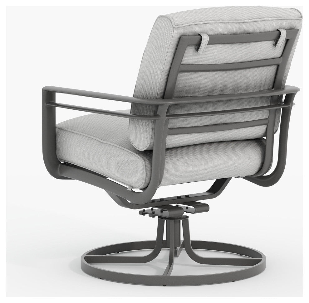 Southern Cay Cushion High Back Swivel Rocker Dining Chair