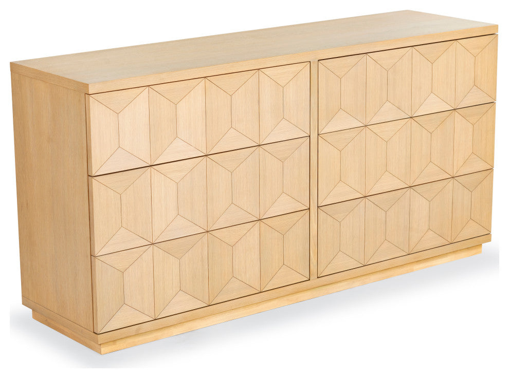 Safavieh Couture Deziree Wood 6 Drawer Dresser, Natural