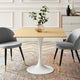 Lippa 36" Square Dining Table White Natural