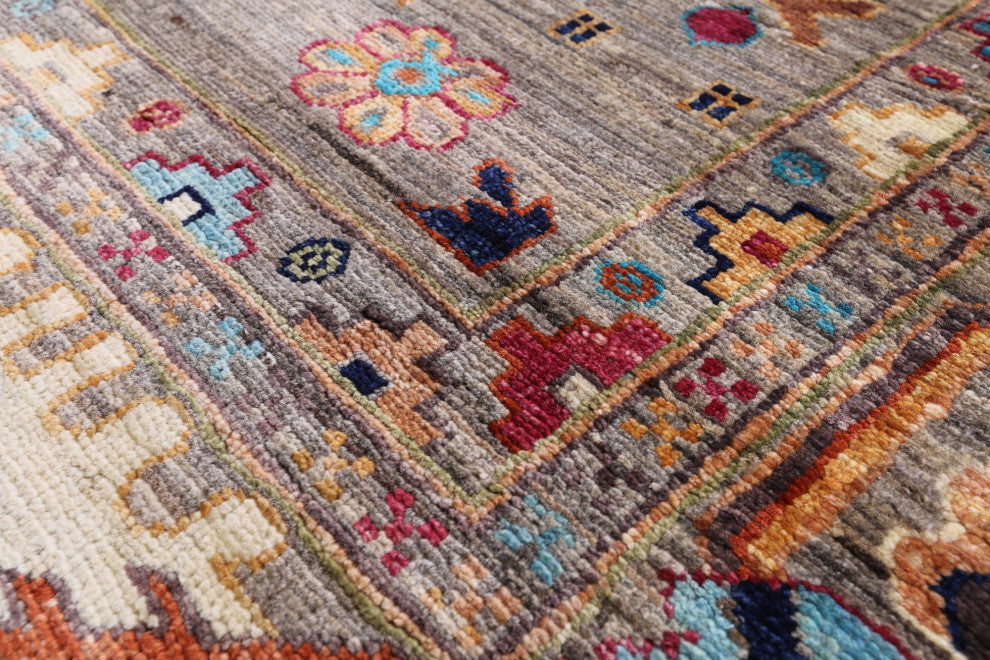 8' 2" X 9' 8" Tribal Fine Serapi Handmade Wool Rug - Q12395