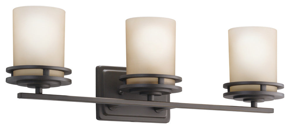 Bath 3-Light, Olde Bronze/Light Opal Glass