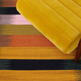 Safavieh Dhurries Collection DHU642 Rug, Brown/Yellow, 5'x8'