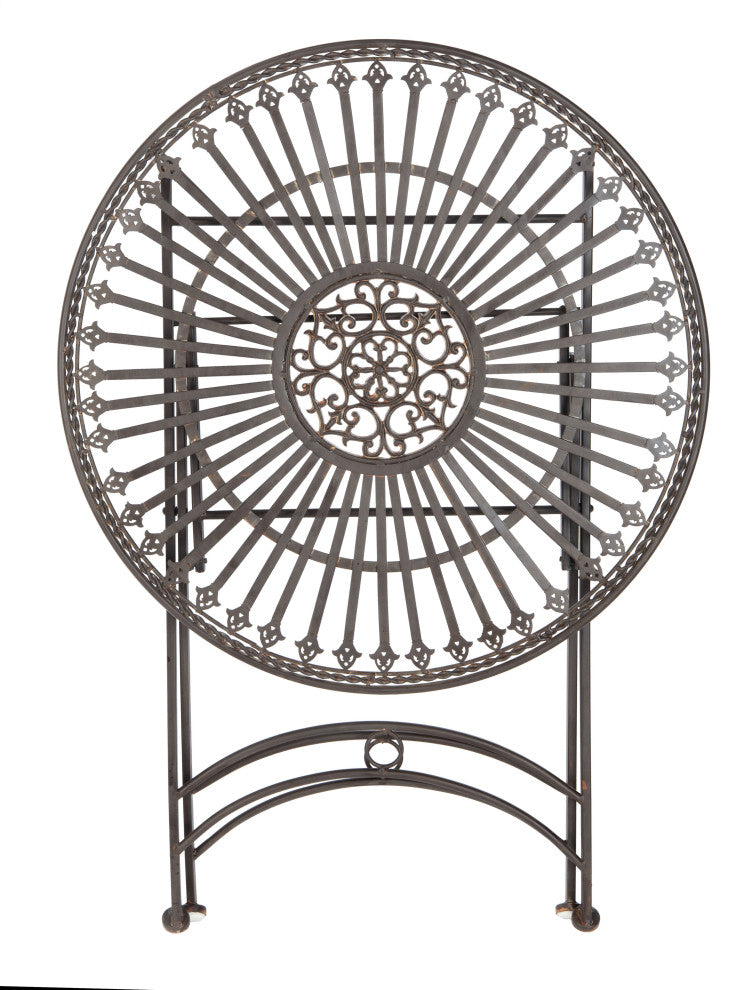 Safavieh Belen Bistro Set, One Table and Two Chairs Black Rust