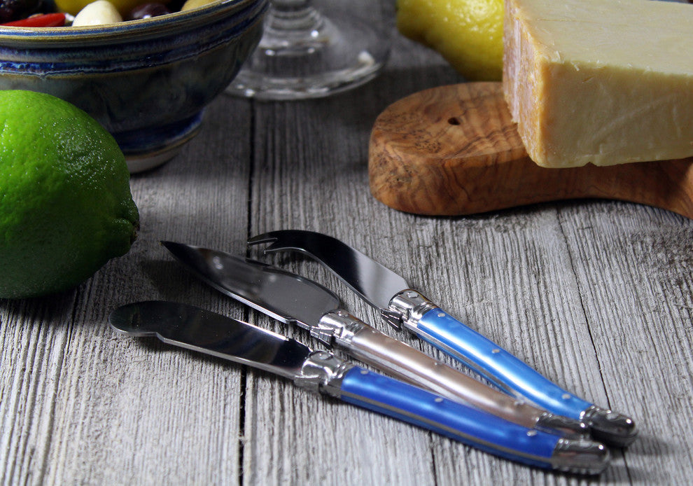 7 Piece Laguiole Cream And Blue Cheese Knife And Spreader Set