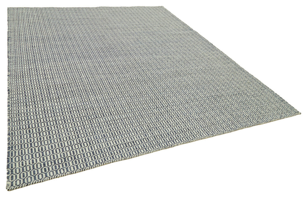 Rug N Carpet - Handmade Modern Design 8' 0'' x 10' 0'' Wool Flatweave Kilim Rug