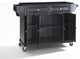 Solid Black Granite Top Kitchen Cart, Island