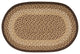 Chocolate/Natural Oval Braided Rug, 6'x9'