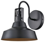 1 Light 8 in. Powder Coated Black Outdoor