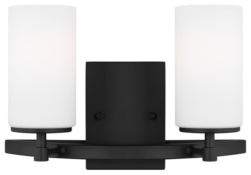 Generation Lighting 4424602EN3 Alturas 2 Light 14"W LED Vanity - Midnight Black
