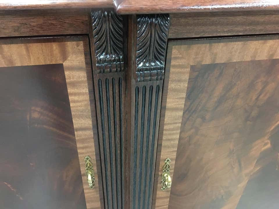Mahogany Traditional Three Door Buffet by Leighton Hall