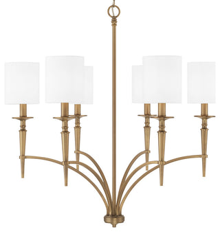 Capital Lighting 442661-701 Abbie 6 Light 31"W Pillar Candle - Aged Brass