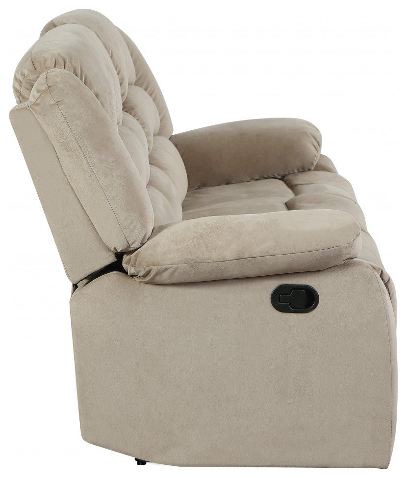2-Piece Indoor Beige Microsuede Five Person Seating Set